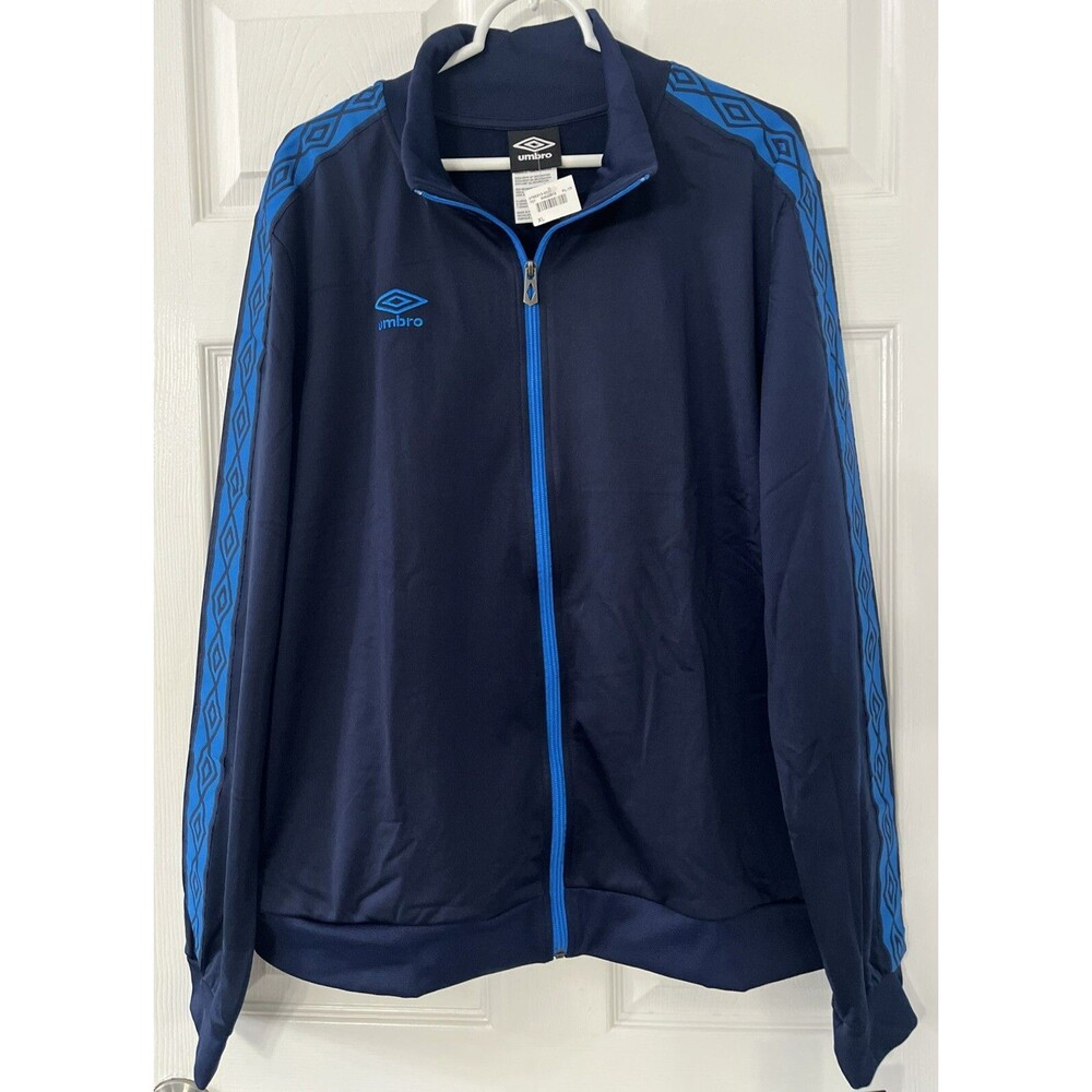 Umbro DIAMOND ICONS TAPED Track sweat shirt Jacket soccer Top~Men Size XL  Blue
